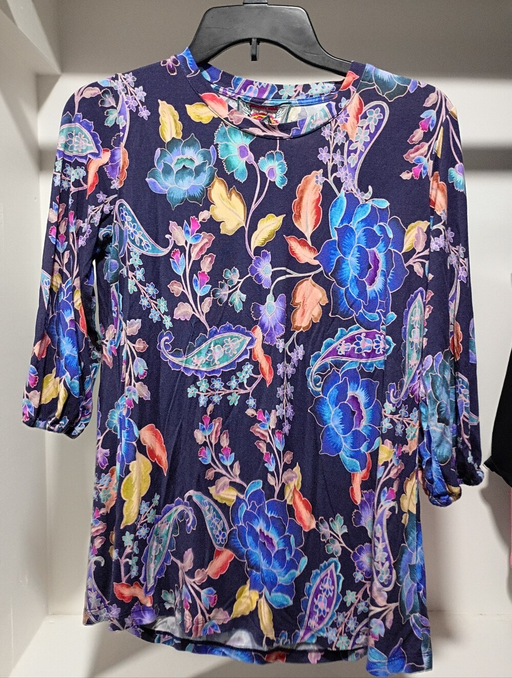 Johnny Was Half Sleeve Floral Paisley Blouse